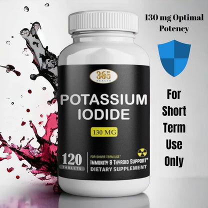 Potassium Iodide130 mg - KI Tablets- Potassium130 mg - USA Made Potassium Iodine Pills YODO Naciente - dailyvitalstore