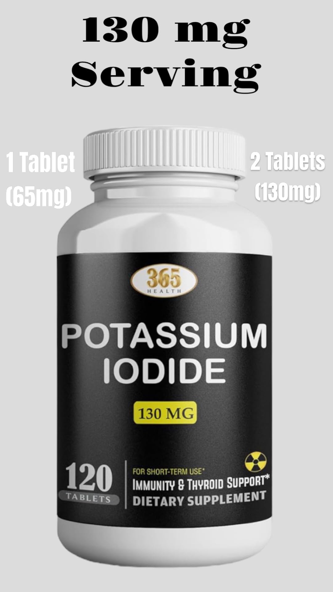 Potassium Iodide130 mg - KI Tablets- Potassium130 mg - USA Made Potassium Iodine Pills YODO Naciente - dailyvitalstore