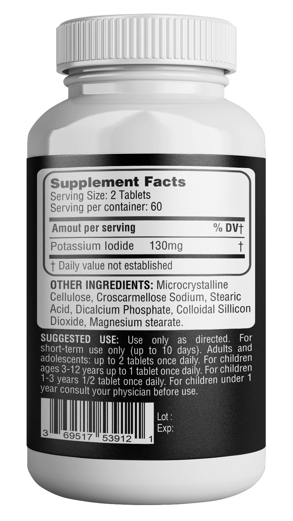 Potassium Iodide130 mg - KI Tablets- Potassium130 mg - USA Made Potassium Iodine Pills YODO Naciente - dailyvitalstore