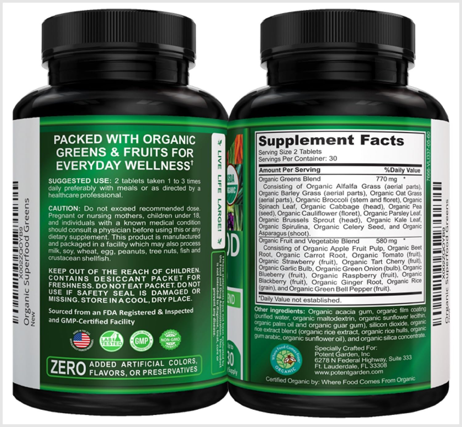Potent Garden Daily Nutrition Bundle – Superfood Greens + Multivitamin - dailyvitalstore