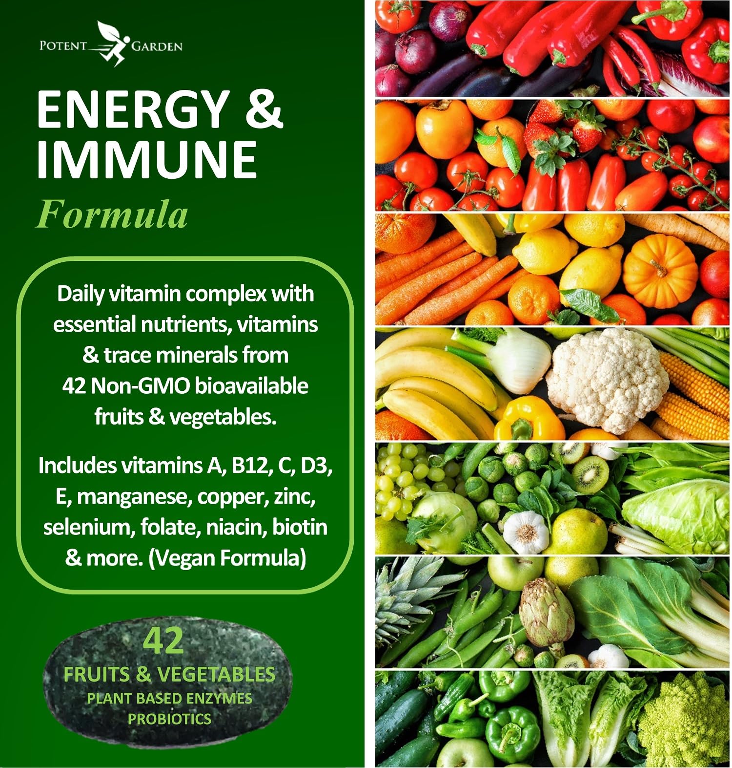 Potent Garden Daily Nutrition Bundle – Superfood Greens + Multivitamin - dailyvitalstore