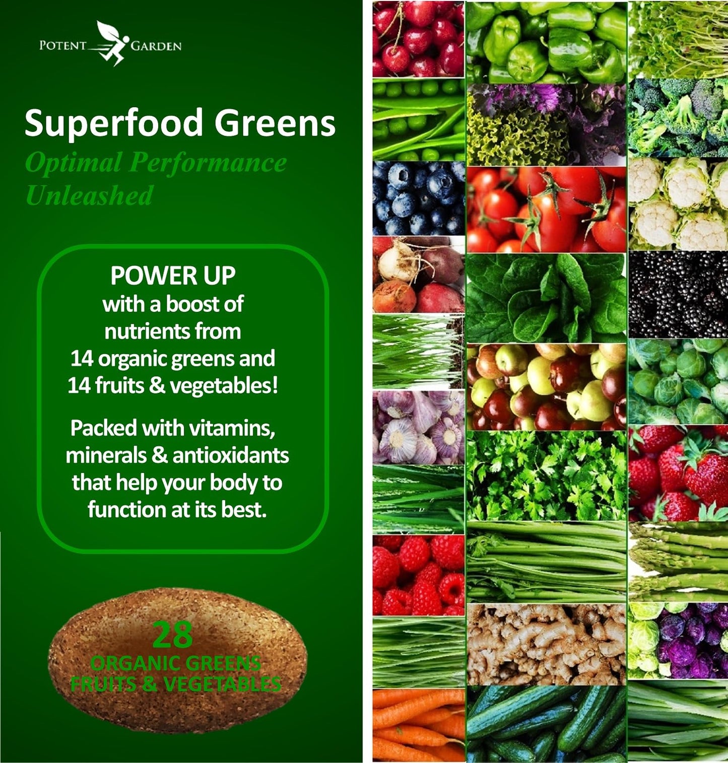 Potent Garden Daily Nutrition Bundle – Superfood Greens + Multivitamin - dailyvitalstore
