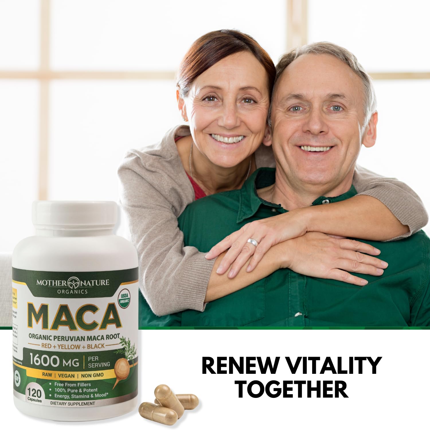 Powerful Maca Blend for Men – Black, Red & Yellow Maca Capsules | Supports Energy, Stamina & Endurance | Promotes Hormonal Balance & Vitality - dailyvitalstore