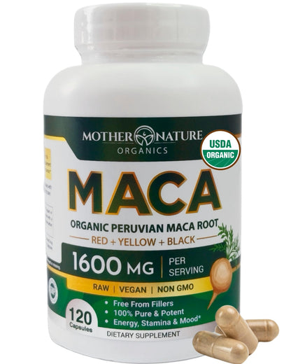 Powerful Maca Blend for Men – Black, Red & Yellow Maca Capsules | Supports Energy, Stamina & Endurance | Promotes Hormonal Balance & Vitality - dailyvitalstore