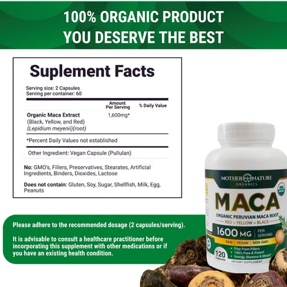 Powerful Maca Blend for Men – Black, Red & Yellow Maca Capsules | Supports Energy, Stamina & Endurance | Promotes Hormonal Balance & Vitality - dailyvitalstore