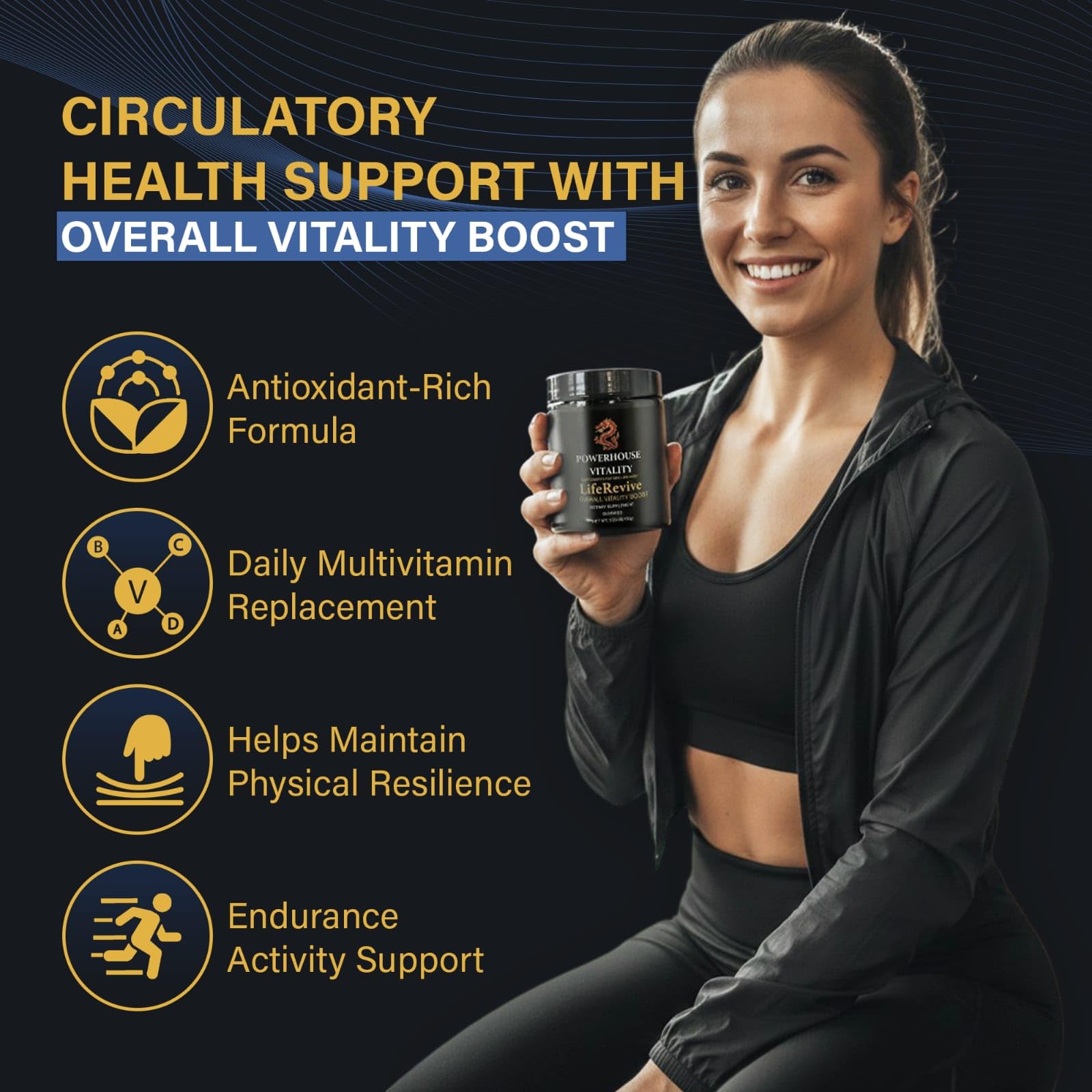 Powerhouse Vitality LifeRevive - Overall Vitality Boost | Vitamin Gummies for Men & Women - dailyvitalstore