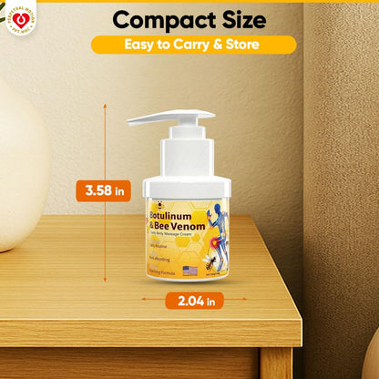 PPT.MHC Bee Venom Warming Cream with Pump - Massage Body Rub with Ginger, Peppermint & Black Pepper - Premium Bee Venom Lotion for Back, Legs & Feet - Everyday Non-Greasy 3.5oz Cream - dailyvitalstore
