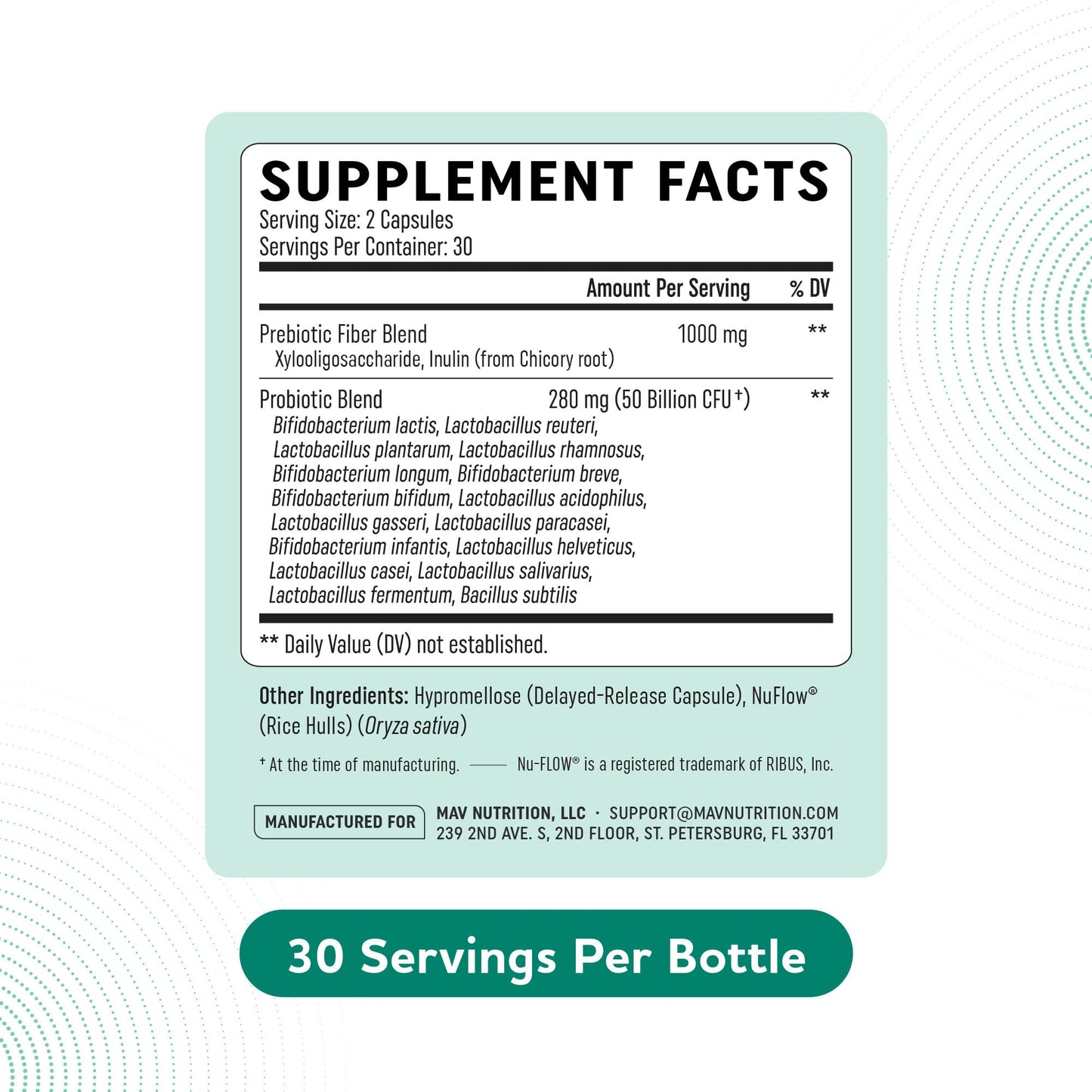 Prebiotics and Probiotics | 50 Billion CFU, 16 Probiotic Strains & Inulin Prebiotic Fiber | Delayed Release Capsules | Gut Health Support | Prebiotics and Probiotics for Women & Men | Non-GMO | 60 Ct - dailyvitalstore