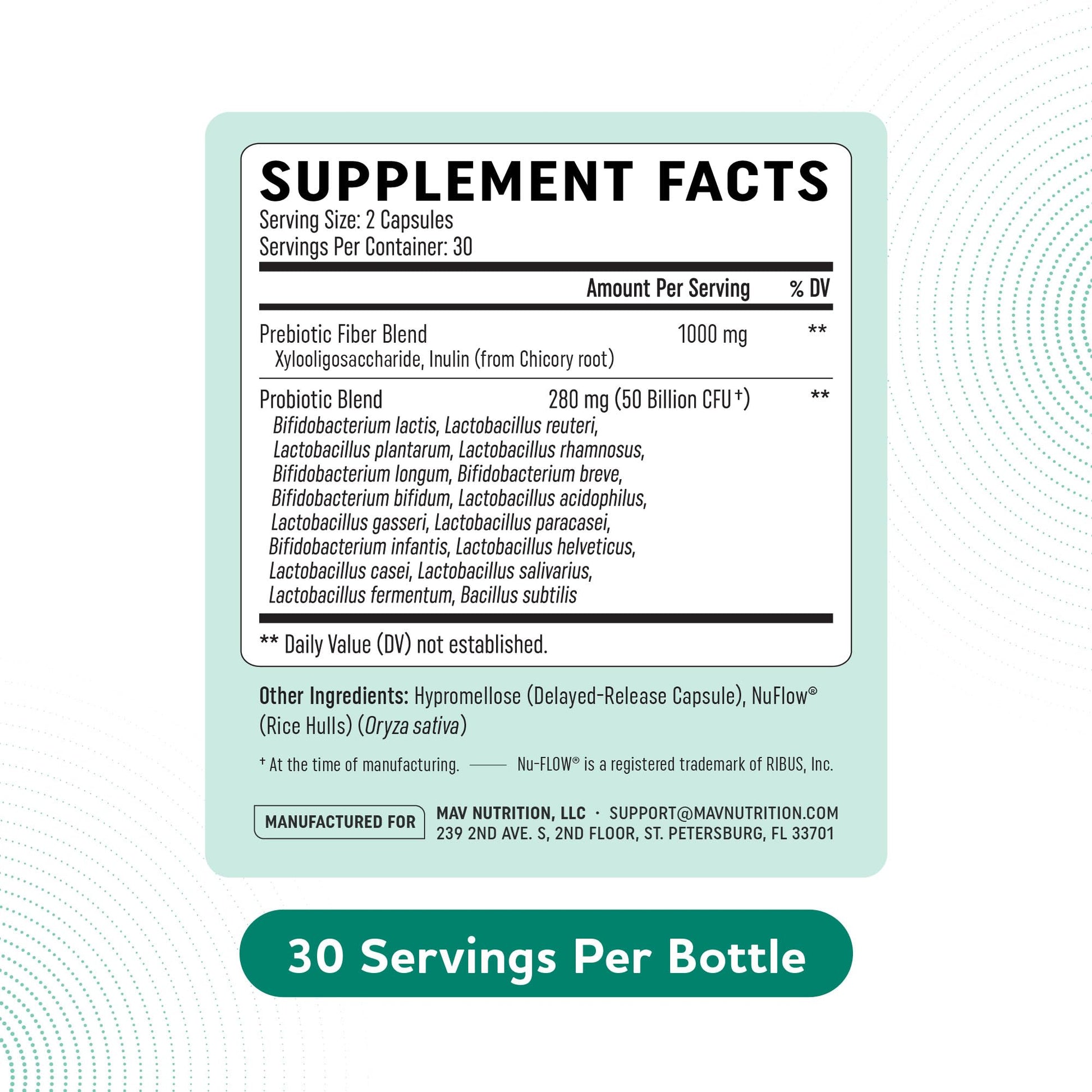 Prebiotics and Probiotics | 50 Billion CFU, 16 Probiotic Strains & Inulin Prebiotic Fiber | Delayed Release Capsules | Gut Health Support | Prebiotics and Probiotics for Women & Men | Non-GMO | 60 Ct - dailyvitalstore