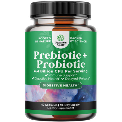 Prebiotics and Probiotics Gut Health Supplement-Super Potent Digestive Health Acidophilus Probiotic Capsules with Men & Womens Probiotics & Prebiotics - dailyvitalstore