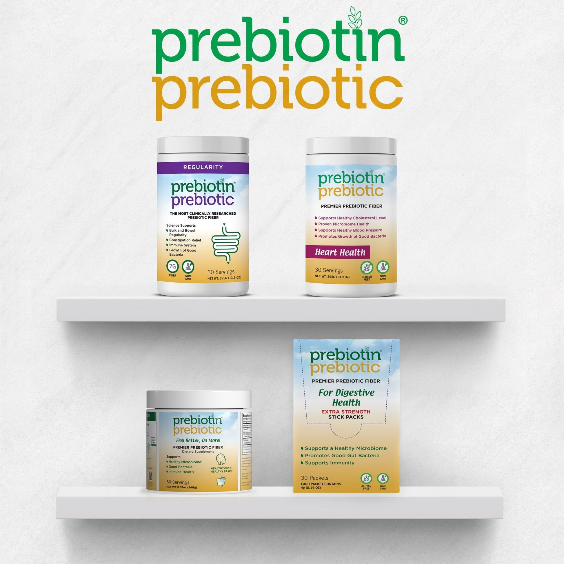 Prebiotin Prebiotic Fiber Supplement Powder 8.68 oz Supports Digestive Health High Fiber, Boosts Probiotics, Reduces Hunger All-Natural, Gluten-Free - dailyvitalstore