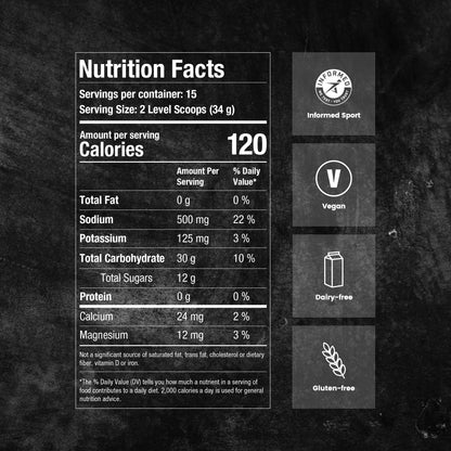 Precision Fuel PF60 Carb & Electrolyte Drink Mix Powder for Hydration & Energy - Endurance Sports Nutrition, Vegan, Hypotonic - 60g Carb, 1000mg Sodium per Litre - Mild Citrus Flavor, 1-Pack - dailyvitalstore