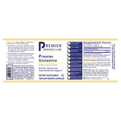 Premier Glutamine by Premier Research Labs - 100 caps - dailyvitalstore
