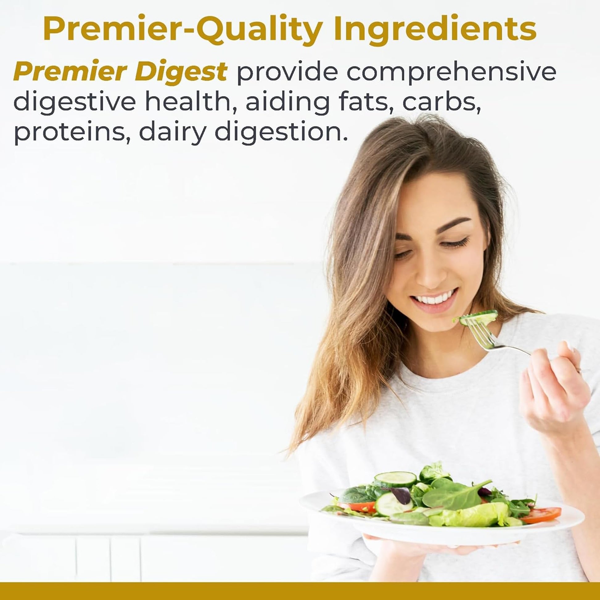 Premier Research Labs Active Digestive Enzymes with Probiotic and Prebiotics - Promotes Full-Spectrum Digestive Support - with Amylase, Protease & Lipase, 60 Plant-Sourced Capsules - dailyvitalstore