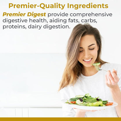 Premier Research Labs Active Digestive Enzymes with Probiotic and Prebiotics - Promotes Full-Spectrum Digestive Support - with Amylase, Protease & Lipase, 60 Plant-Sourced Capsules - dailyvitalstore