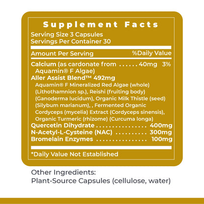 Premier Research Labs AllerCaps - A Lung Health Supplement with NAC/N-Acetyl Cysteine, Featuring Bromelain, Reishi Mushroom & Quertecin, Immune Support Formula - 60 Vegetarian Capsules - dailyvitalstore
