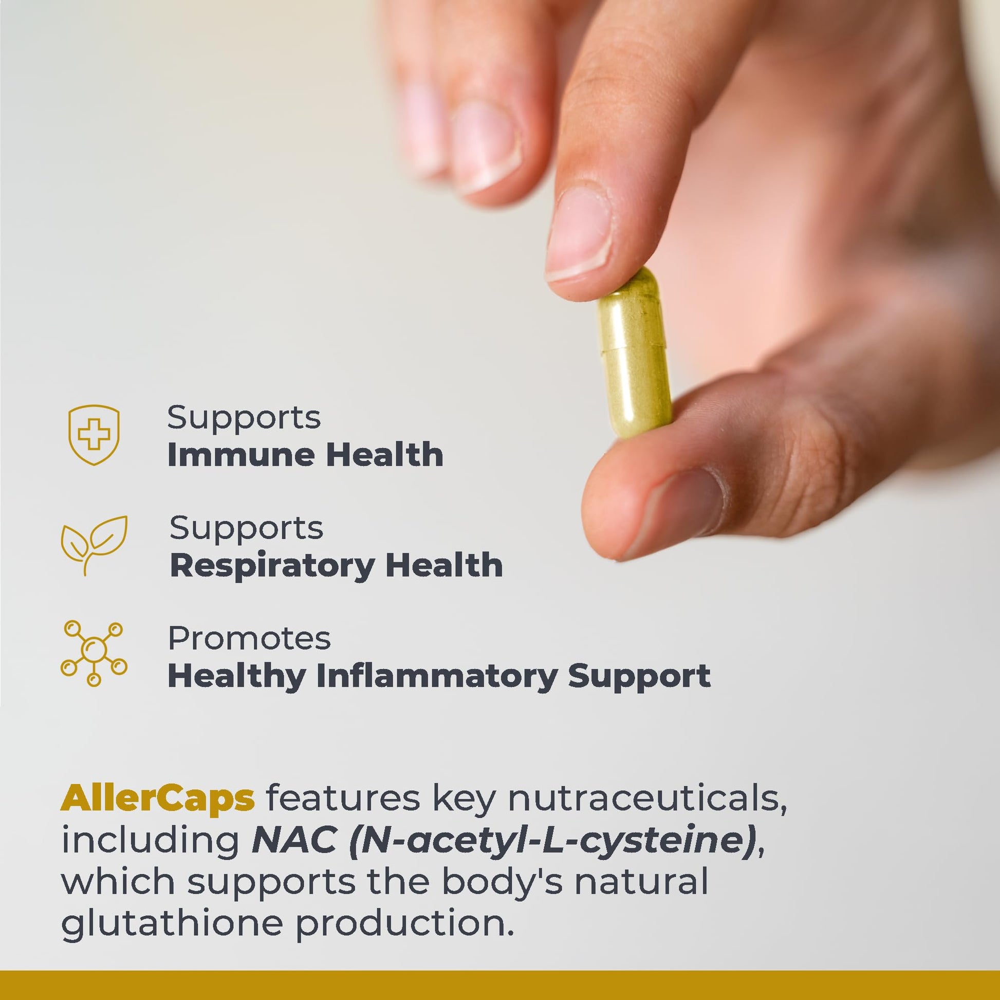 Premier Research Labs AllerCaps - A Lung Health Supplement with NAC/N-Acetyl Cysteine, Featuring Bromelain, Reishi Mushroom & Quertecin, Immune Support Formula - 60 Vegetarian Capsules - dailyvitalstore