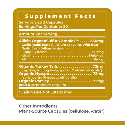 Premier Research Labs Allicidin - Garlic Allicin Supplement, Garlic Supplements, Garlic Pills, Allicin Extract, Garlic Extract, Odorless Garlic Capsules, Immune Support - 60 Vegetarian Capsules - dailyvitalstore