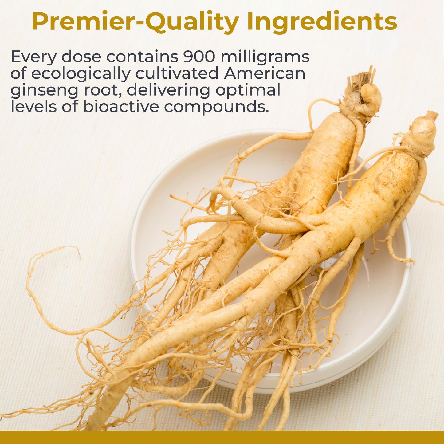 Premier Research Labs American Ginseng Supplement - American Ginseng Capsules, Herbal Ginseng Root Pills, North American Ginseng Herb Extract, Calming Energy Supplement - 60 Plant-Based Capsules - dailyvitalstore