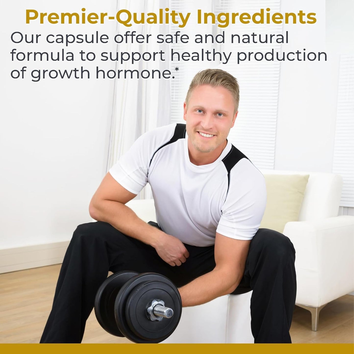 Premier Research Labs Amino HGH - HGH Supplements for Men, HGH Supplements for Women, Amino Acids, L-Arginine, L-Lysine, HGH Enhancer, Support Human Growth Hormone and Muscle Growth - 105 Capsules - dailyvitalstore