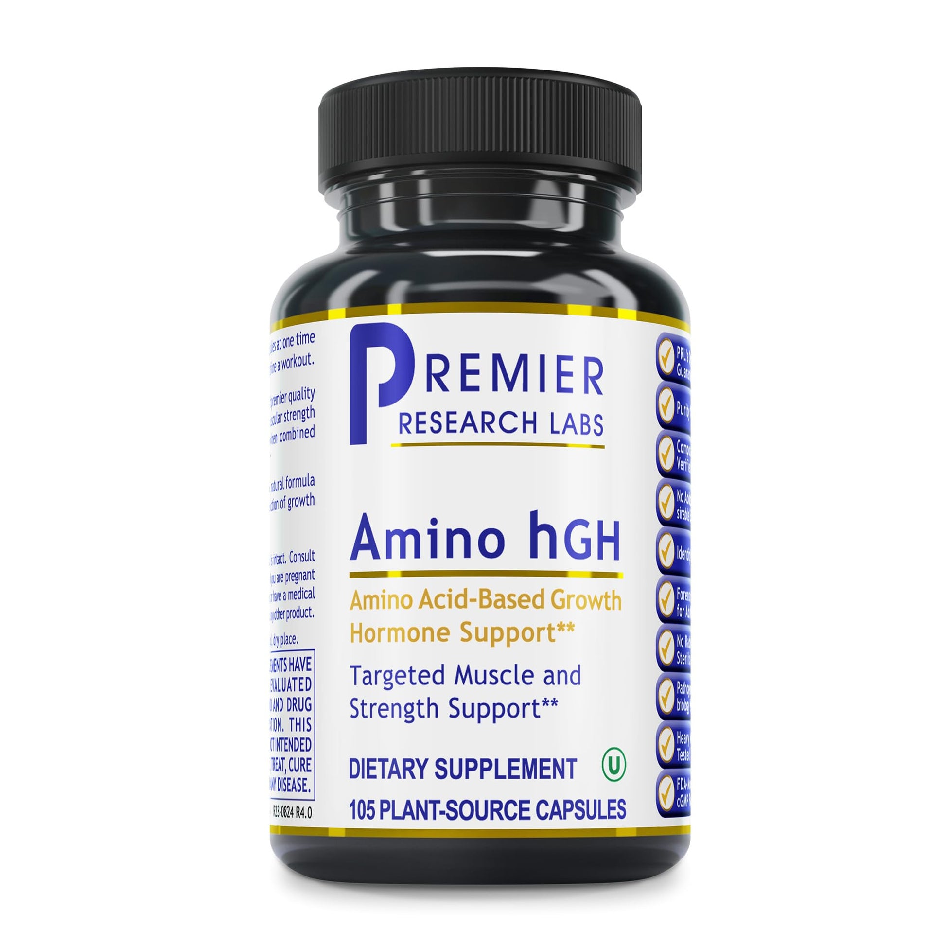 Premier Research Labs Amino HGH - HGH Supplements for Men, HGH Supplements for Women, Amino Acids, L-Arginine, L-Lysine, HGH Enhancer, Support Human Growth Hormone and Muscle Growth - 105 Capsules - dailyvitalstore