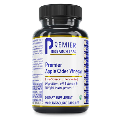 Premier Research Labs Apple Cider Vinegar Capsules - ACV Capsules, Apple Cider Vinegar Pills, Supplement for Digestion, pH Balance, Microbiome Health for Women and Men - 150 Vegetarian Capsules - dailyvitalstore