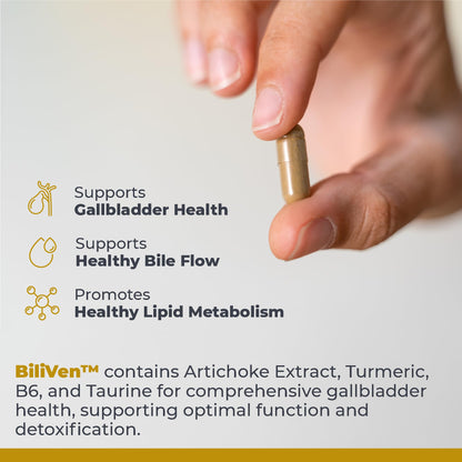 Premier Research Labs BiliVen -Gallbladder & Liver Cleanse Supplement, Gallbladder Support Pills with Artichoke Extract, Milk Thistle, Vitamin B6, Beet Root, Turmeric, Curcumin- 60 Vegetarian Capsules - dailyvitalstore