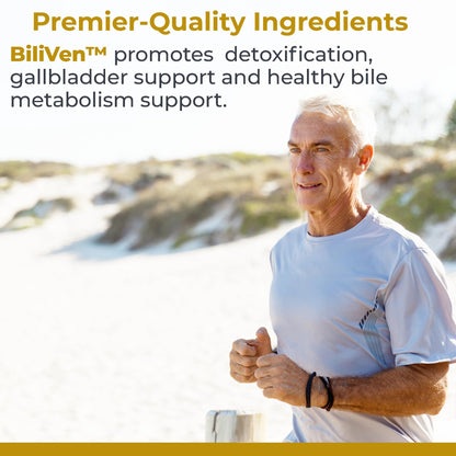 Premier Research Labs BiliVen -Gallbladder & Liver Cleanse Supplement, Gallbladder Support Pills with Artichoke Extract, Milk Thistle, Vitamin B6, Beet Root, Turmeric, Curcumin- 60 Vegetarian Capsules - dailyvitalstore