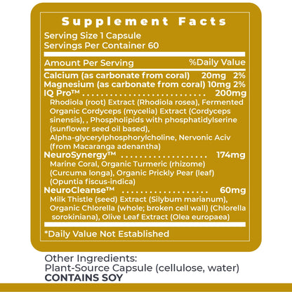 Premier Research Labs CereVen - Herbal Brain Supplement for Memory & Focus Featuring Rhodiola Rosea, Rhodiola Rosea Supplement for Brain Health Support - 60 Vegetarian Capsules - dailyvitalstore