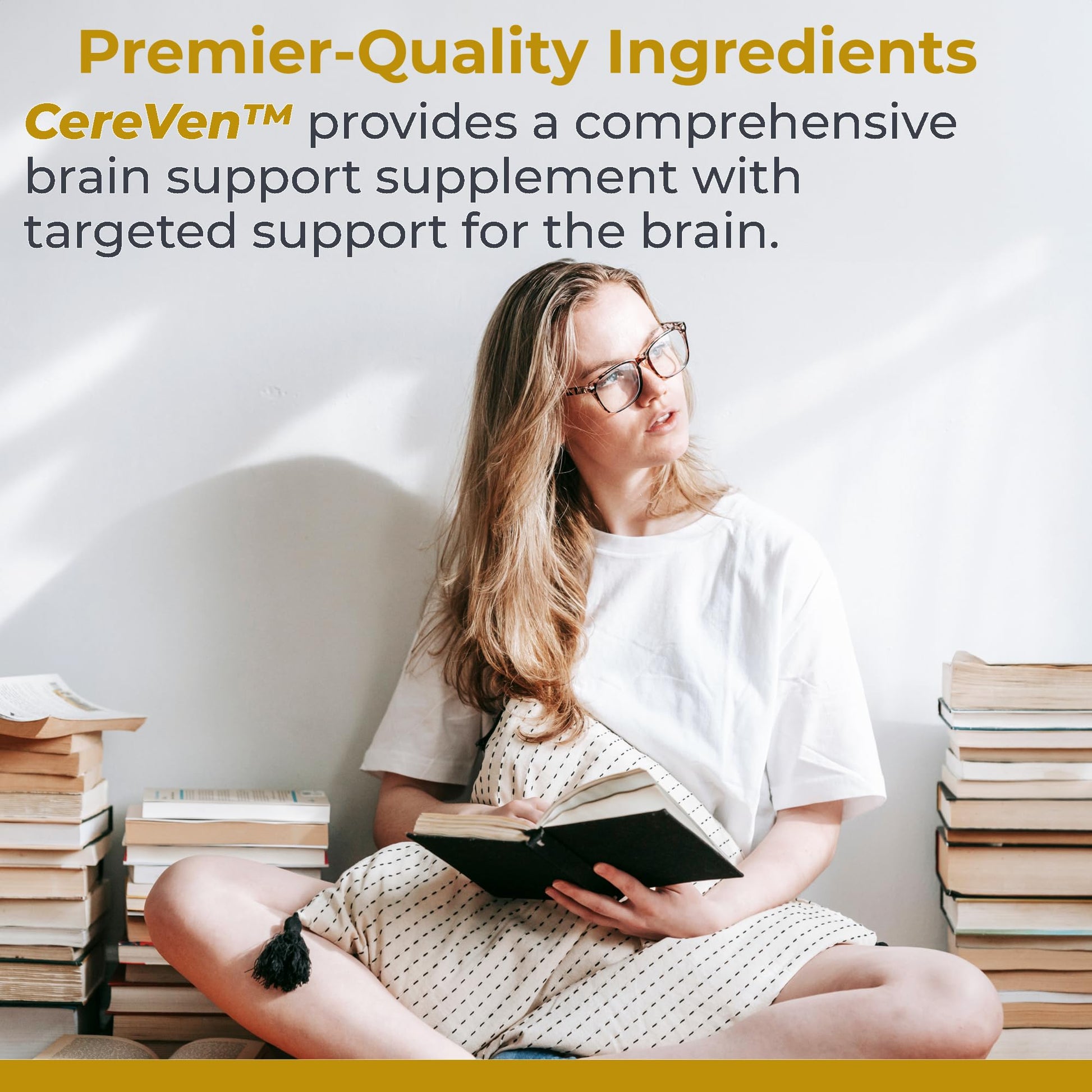 Premier Research Labs CereVen - Herbal Brain Supplement for Memory & Focus Featuring Rhodiola Rosea, Rhodiola Rosea Supplement for Brain Health Support - 60 Vegetarian Capsules - dailyvitalstore
