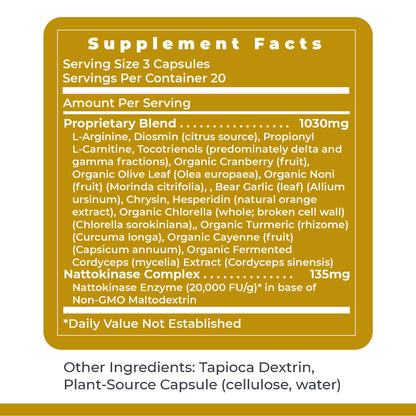 Premier Research Labs CircuZyme - Blood Circulation Supplements Supporting Blood Flow & Vascular Support Featuring Diosmin, Cayenne & Nattokinase, for Men and Women - 60 Vegetarian Capsules - dailyvitalstore