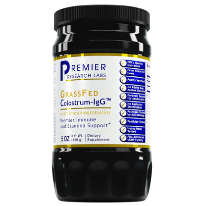 Premier Research Labs Colostrum-IgG Powder - Colostrum Supplement, Bovine Colostrum for Humans, Cow Colostrum for Immune Health, Superfood with Lactoferrin, Amino Acids, Nucleotides - 5 oz (150 g) - dailyvitalstore