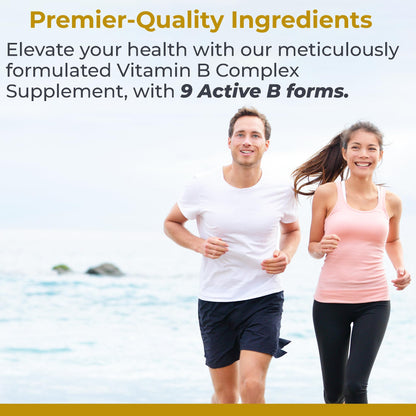 Premier Research Labs Complete B - Vitamin B Complex Supplement for Optimal Health | Vitamin B Supplement with Biotin | 9 Active B Vitamins | for Liver, Energy & Brain Support - 60 Capsules - dailyvitalstore
