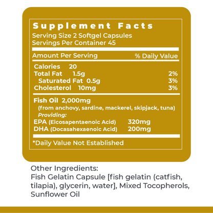 Premier Research Labs EPA DHA Marine Softgels - Omega 3 Fish Oil, EPA DHA Omega 3 Supplement, Fatty Acids for Women & Men, Natural - 90 Softgel Capsules - dailyvitalstore