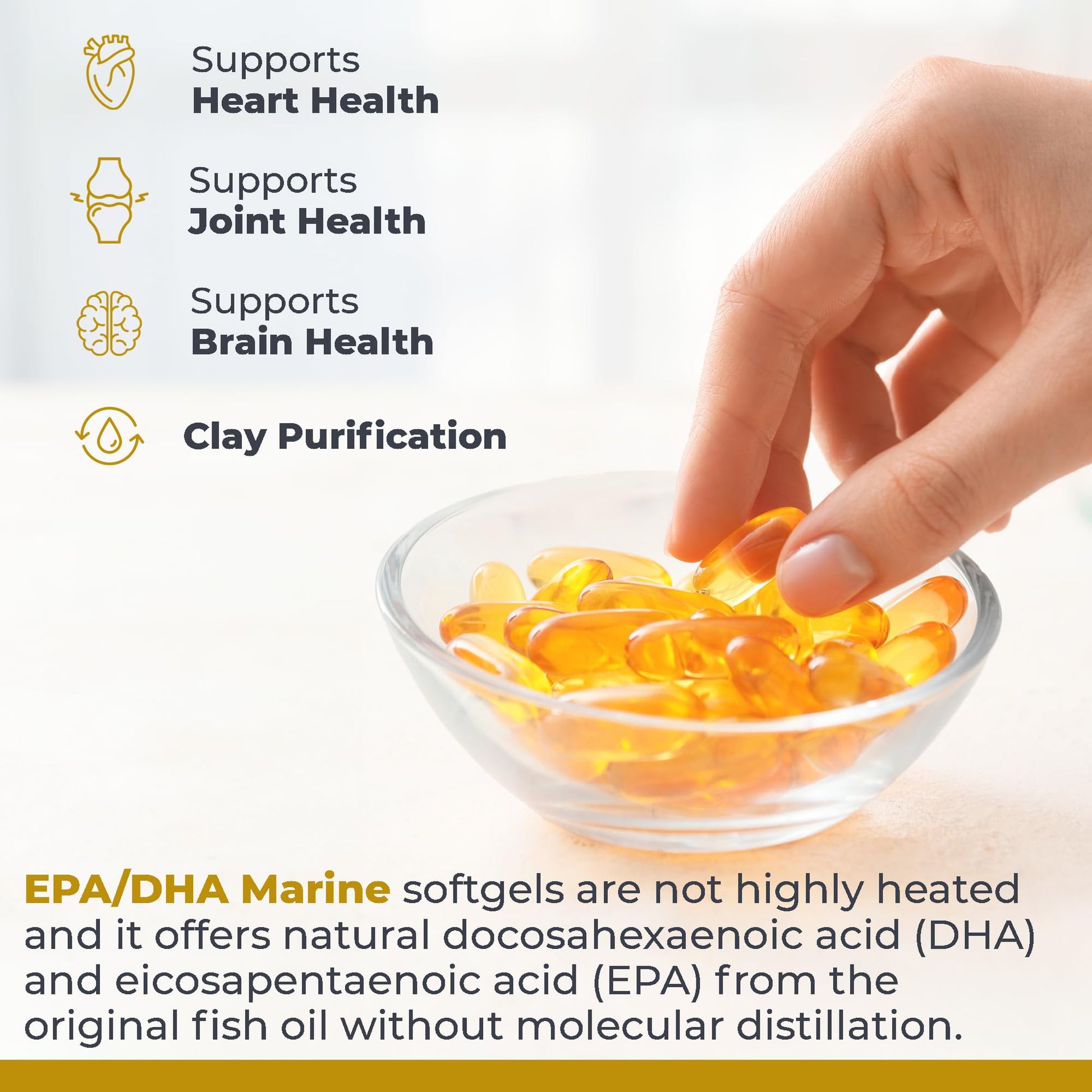 Premier Research Labs EPA DHA Marine Softgels - Omega 3 Fish Oil, EPA DHA Omega 3 Supplement, Fatty Acids for Women & Men, Natural - 90 Softgel Capsules - dailyvitalstore