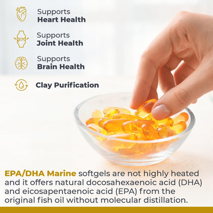Premier Research Labs EPA DHA Marine Softgels - Omega 3 Fish Oil, EPA DHA Omega 3 Supplement, Fatty Acids for Women & Men, Natural - 90 Softgel Capsules - dailyvitalstore
