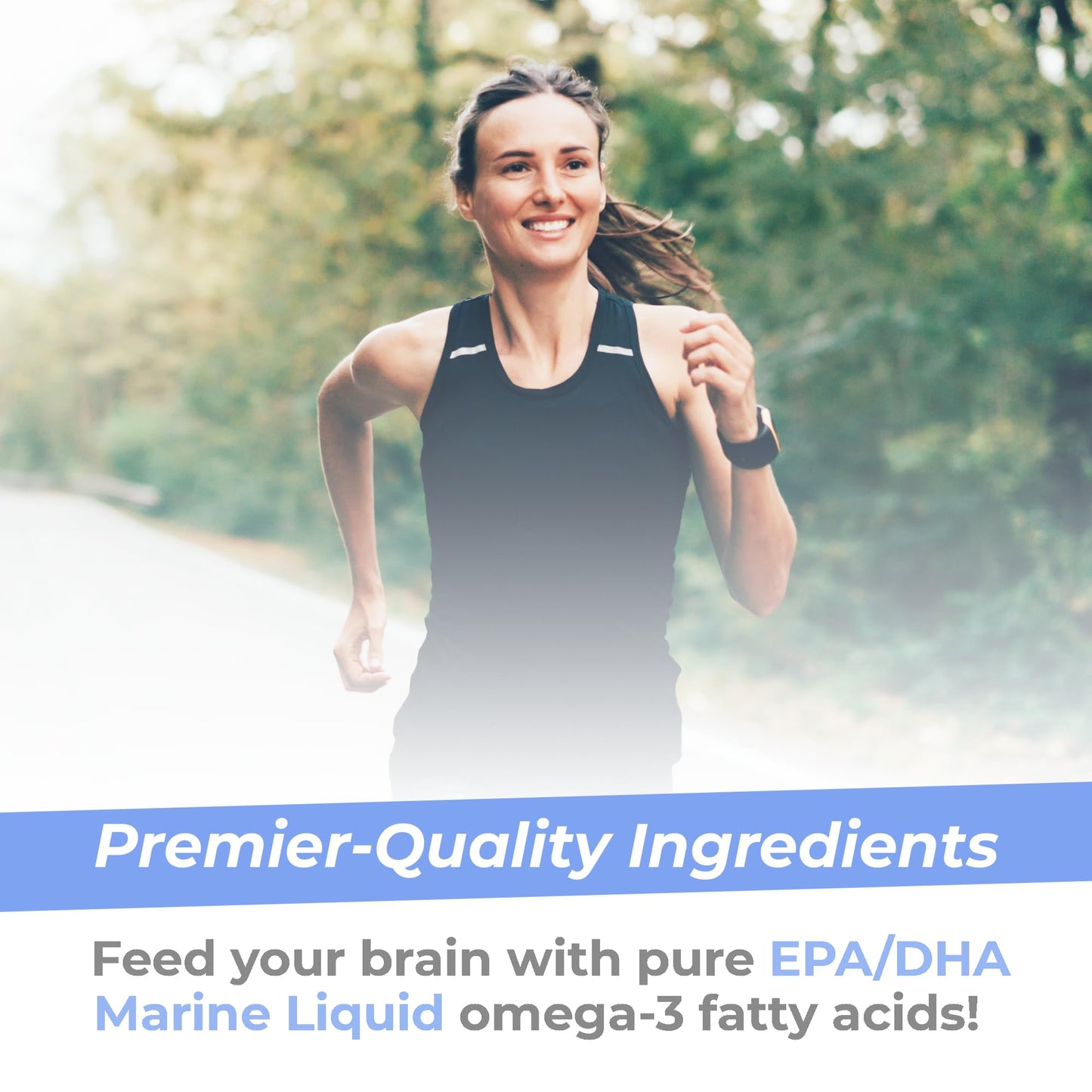 Premier Research Labs EPA/DHA Marine Liquid - Omega 3 Fish Oil Liquid, Omega 3 Liquid Fish Oil Supplement for Adults, Joint, Heart, & Brain Health Support - 8 Fl Oz Bottle - dailyvitalstore