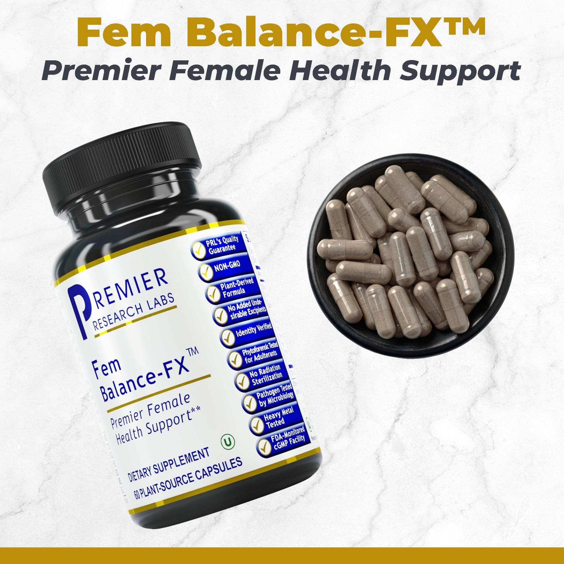 Premier Research Labs Fem Balance FX- Chasteberry Supplement for Women Hormone Balance Support, Chaste Tree Supplement w/Organic Chasteberry Extract, Natural Support for Women- 60 Vegetarian Capsules - dailyvitalstore