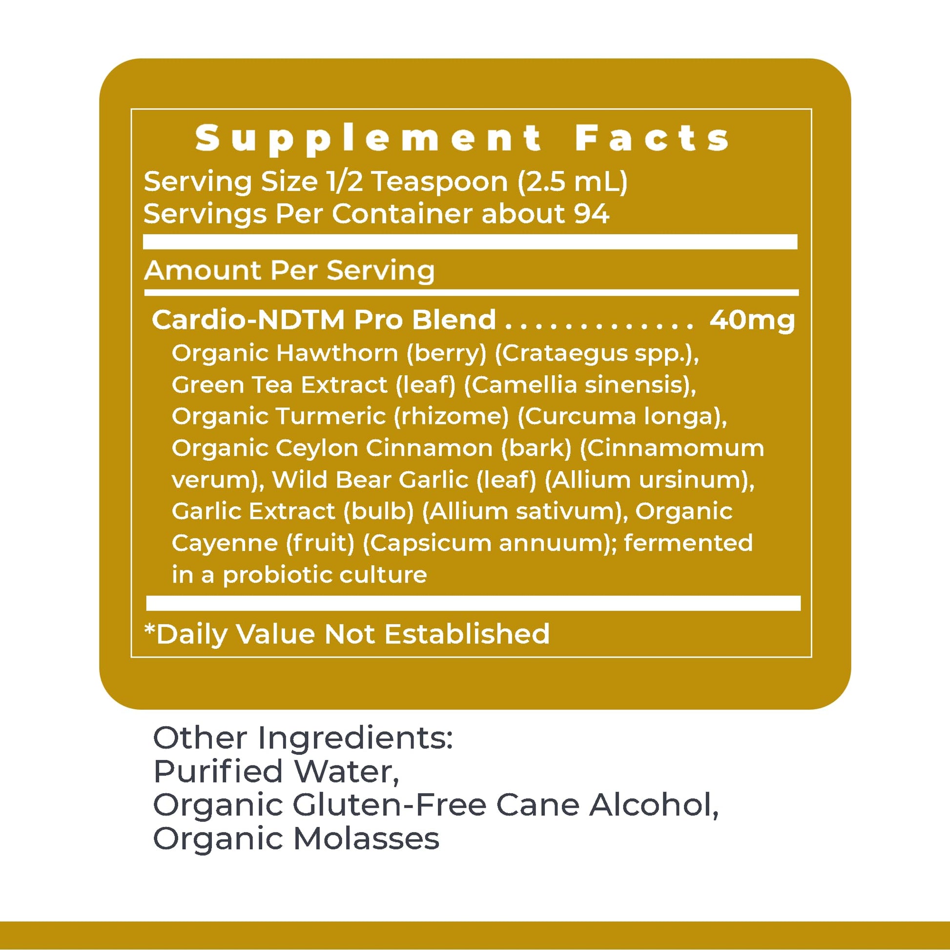 Premier Research Labs Fermented Cardio-ND - Cardio Heart Health, Cardio Support Liquid Fermented in Probiotics for Women, Men, Adults, Supports Heart Health with Hawthorne Berry - 8 fl oz Bottle - dailyvitalstore