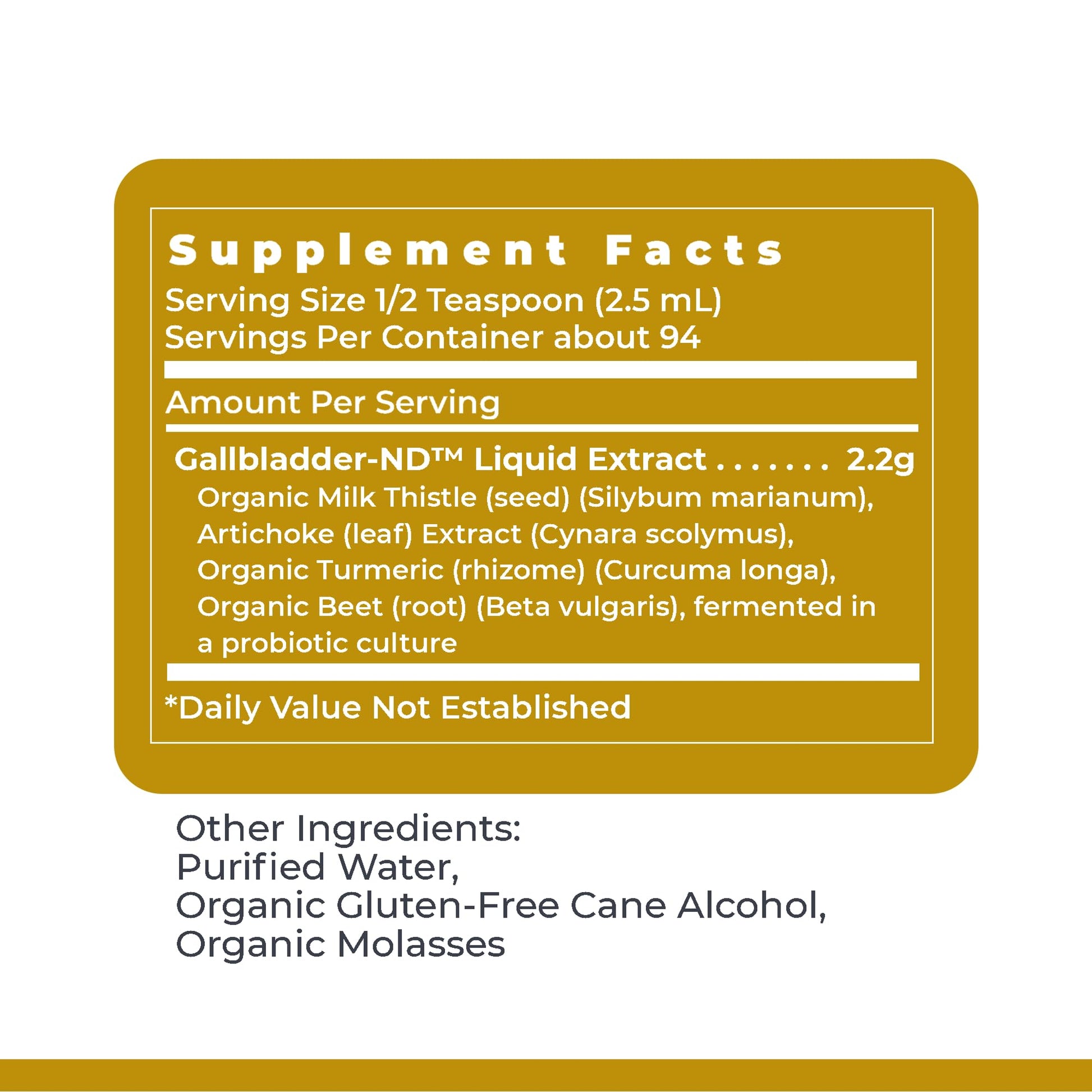 Premier Research Labs Fermented Gallbladder-ND - Gallbladder Cleanse, Milk Thistle and Artichoke Extract, Milk Thistle Liquid Drops, Tincture Supplement with Antioxidants, Turmeric - 8 Fl Oz Bottle - dailyvitalstore