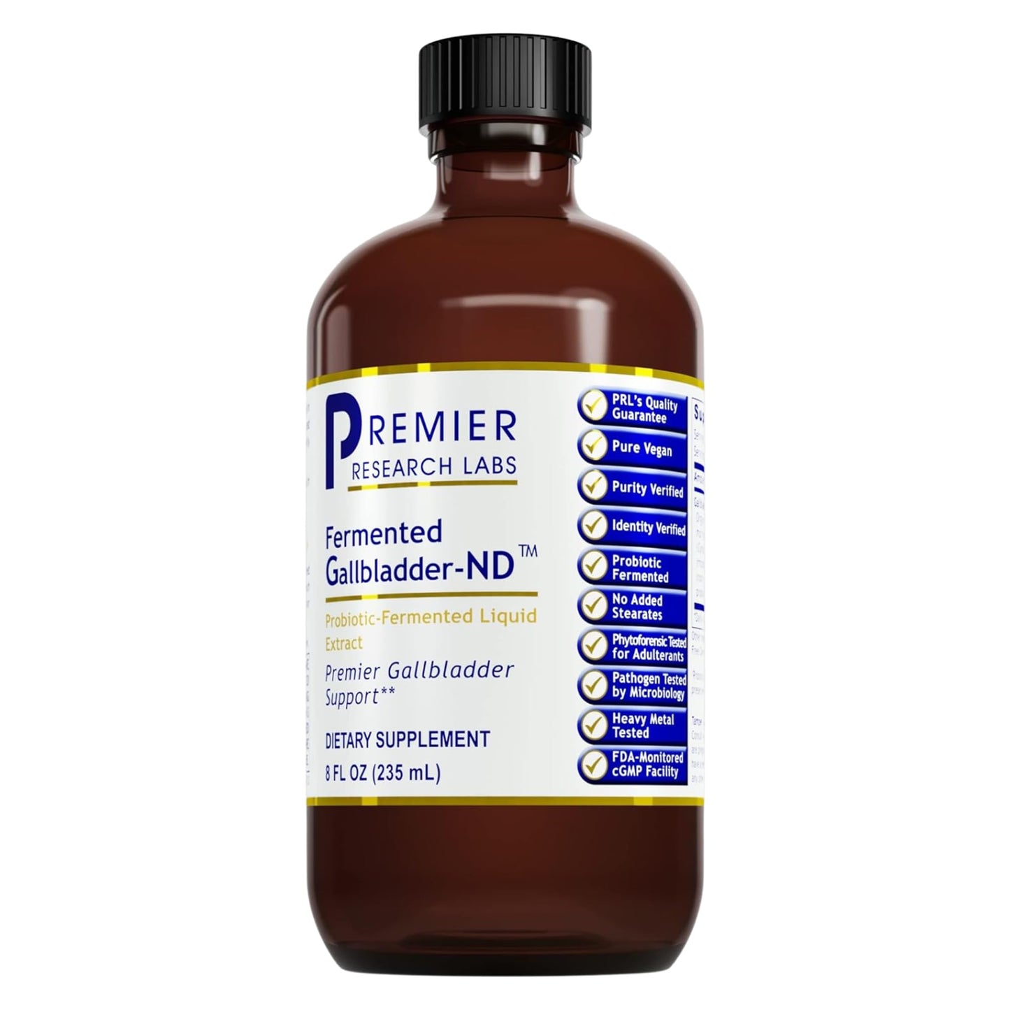 Premier Research Labs Fermented Gallbladder-ND - Gallbladder Cleanse, Milk Thistle and Artichoke Extract, Milk Thistle Liquid Drops, Tincture Supplement with Antioxidants, Turmeric - 8 Fl Oz Bottle - dailyvitalstore