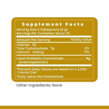 Premier Research Labs Galactan - Larch Arabinogalactan Powder for Men & Women, Prebiotic Fiber Powder for Healthy Gut Microbiome, Larch Tree Extract, Calcium - 8 oz - dailyvitalstore
