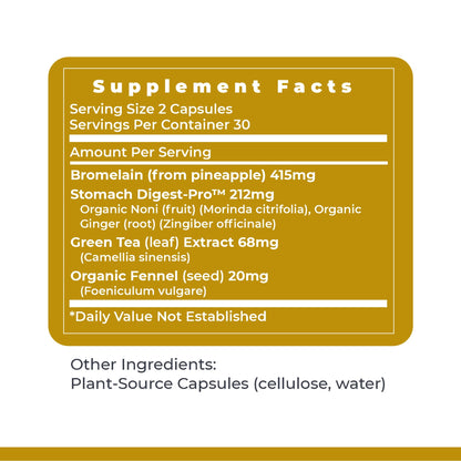 Premier Research Labs GastroVen - Digestive Enzymes for Women & Men, Digestive Health Supplement, Supports Healthy Gut Microbiome w/Bromelain, Ginger - 60 Capsules - dailyvitalstore