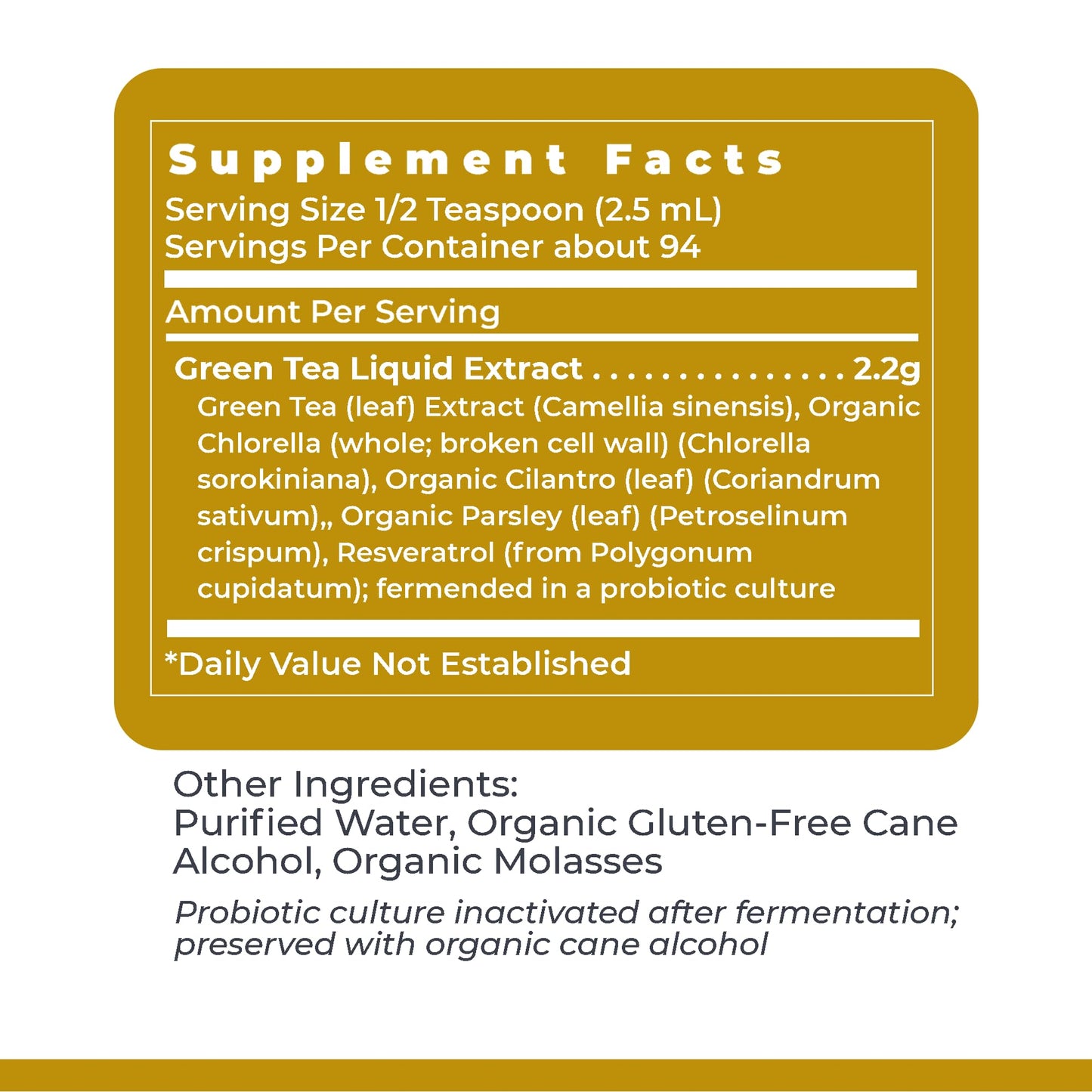 Premier Research Labs Green Tea-ND - Probiotic Fermented Green Tea Extract Supplement with ECGC, Camellia Sinensis Liquid, Supplement Drops for Adults, Vegan Friendly - 8 Fl Oz Bottle - dailyvitalstore