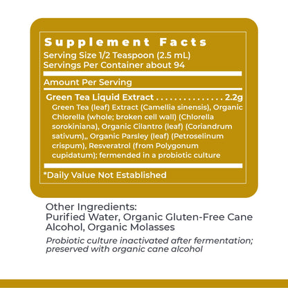 Premier Research Labs Green Tea-ND - Probiotic Fermented Green Tea Extract Supplement with ECGC, Camellia Sinensis Liquid, Supplement Drops for Adults, Vegan Friendly - 8 Fl Oz Bottle - dailyvitalstore
