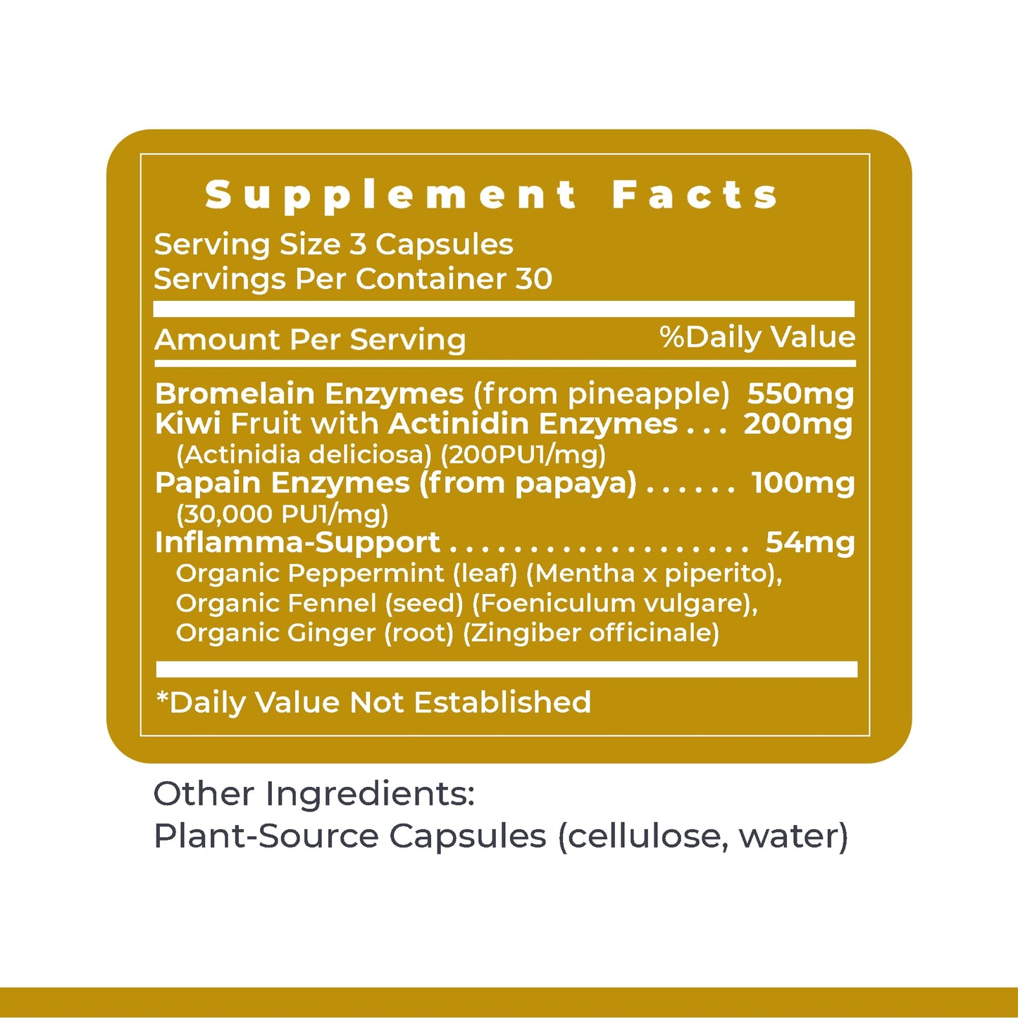 Premier Research Labs Inflammacidin - Digestive Enzymes, Papain from Papaya, and Bromelain Enzymes for Digestion, Plant Enzymes for Women & Men, Vegan Friendly - 90 Vegetarian Capsules - dailyvitalstore