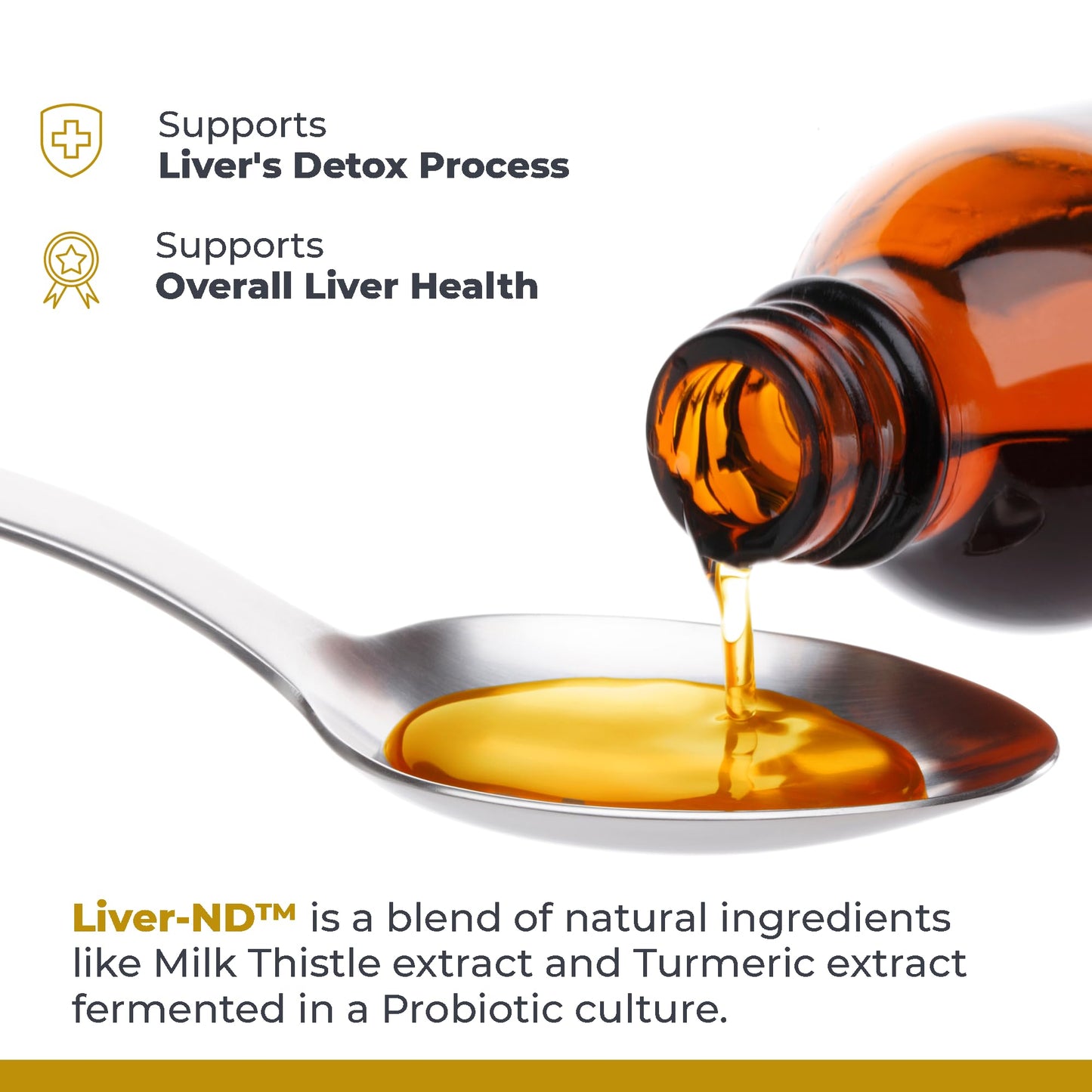 Premier Research Labs Liver-ND - Liver Cleanse, Milk Thistle Extract, Milk Thistle Liquid Drops, Tincture Supplement Fermented with Probiotics, with Antioxidants, Turmeric, 8 Fl Oz Bottle - dailyvitalstore