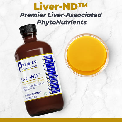 Premier Research Labs Liver-ND - Liver Cleanse, Milk Thistle Extract, Milk Thistle Liquid Drops, Tincture Supplement Fermented with Probiotics, with Antioxidants, Turmeric, 8 Fl Oz Bottle - dailyvitalstore