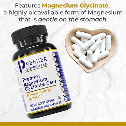 Premier Research Labs Magnesium Glycinate, Max BN-D, & AdrenaVen Supplement Bundle - Pure Magnesium, Liquid Vitamin B Complex for Liver & Brain Health, Adrenal Support for Women & Men - Pack of 3 - dailyvitalstore