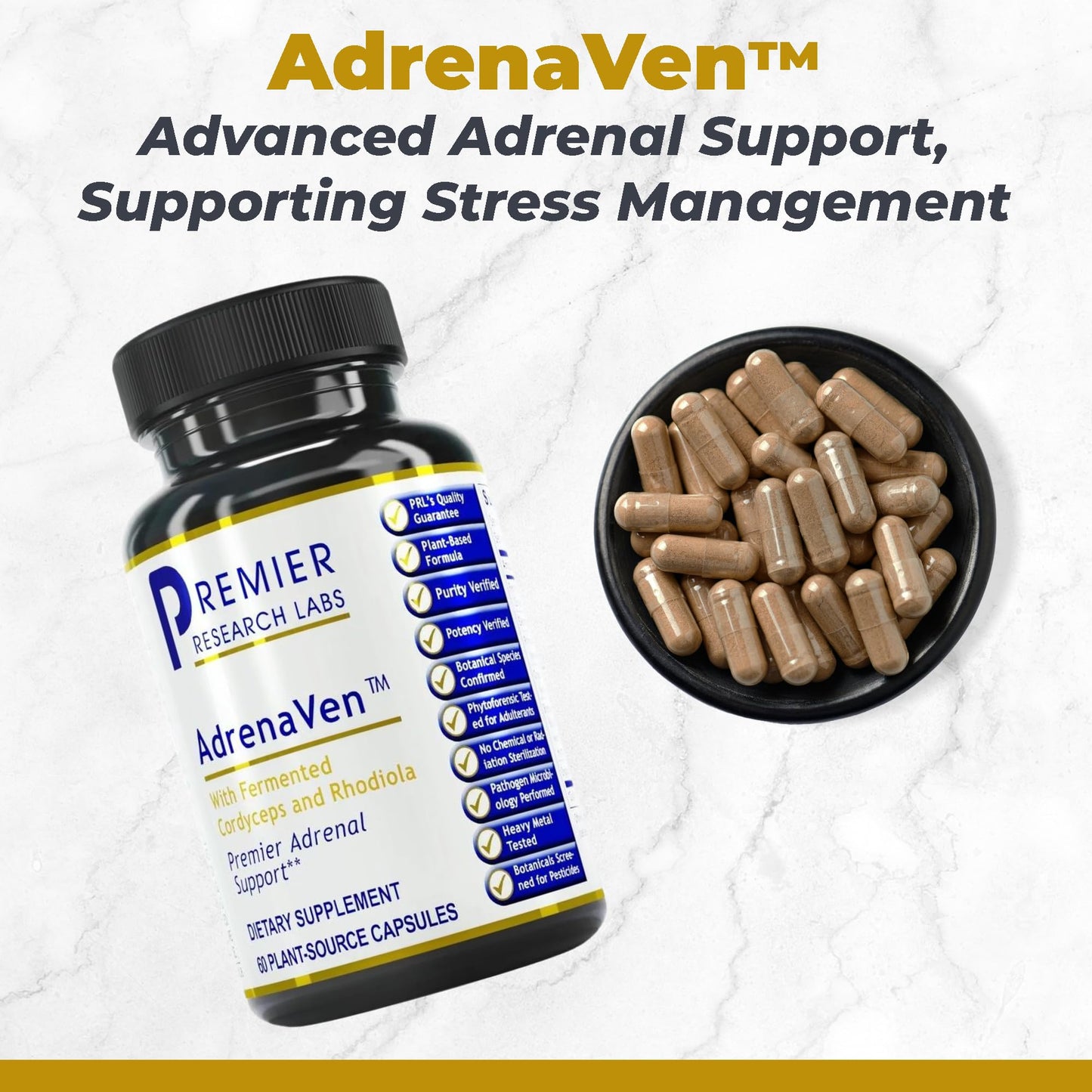 Premier Research Labs Magnesium Glycinate, Max BN-D, & AdrenaVen Supplement Bundle - Pure Magnesium, Liquid Vitamin B Complex for Liver & Brain Health, Adrenal Support for Women & Men - Pack of 3 - dailyvitalstore